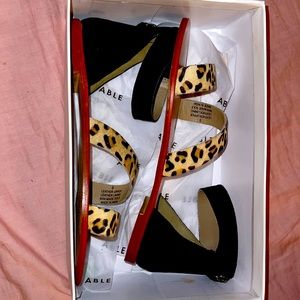 Cheetah print sandals
